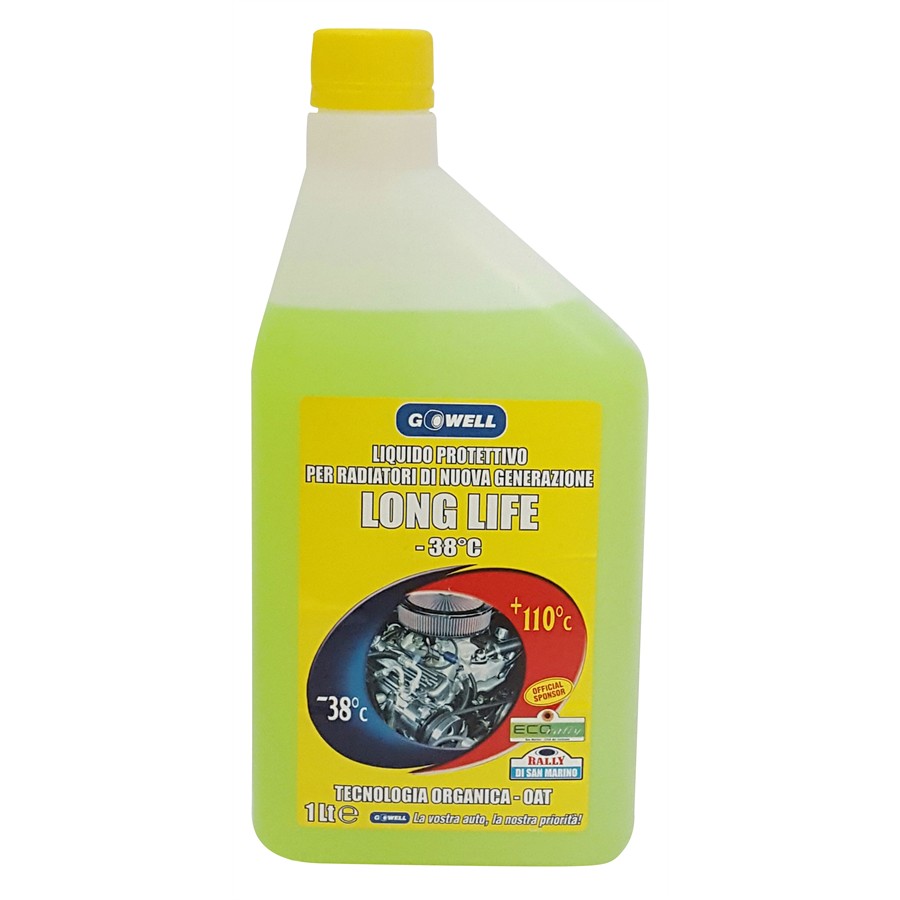 Liquido radiatore -38°C GOWELL 1L giallo