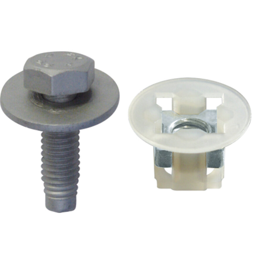 Viti M6 x 20 mm con clip di bloccaggio per paraspruzzi motore