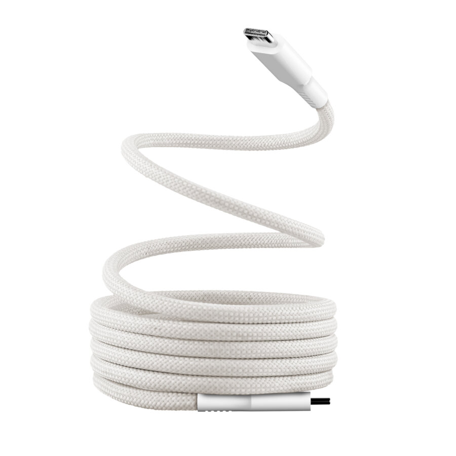 Cavo USB-C/USB-C da 1,5 m con guaina magnetica_x000D_ bianco