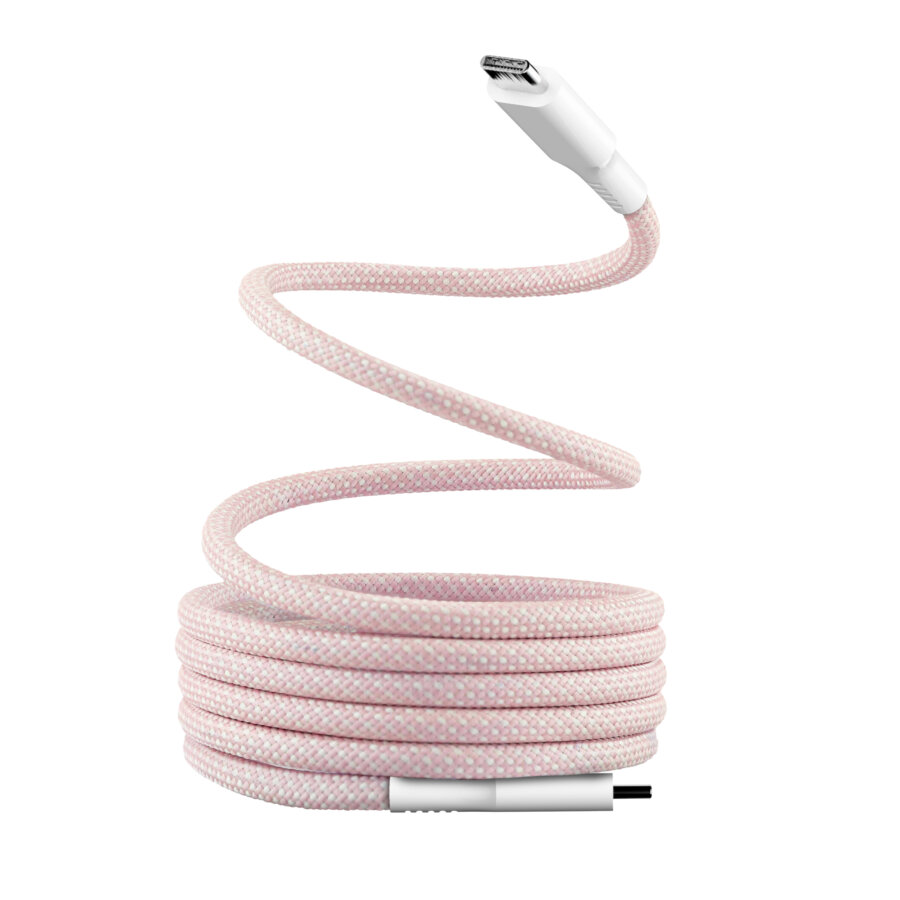 Cavo USB-C/USB-C da 1,5 m con custodia magnetica_x000D_ rosa
