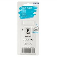 2 Clip Portabiglietto Da Parabrezza - Porta Permessi Di Parcheggio Per Auto, Design Trasparente - Foto 3