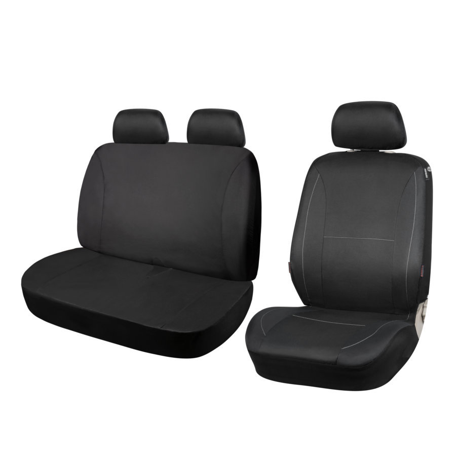 Set Coprisedili In Pelle Ecologica Per Mercedes Actros MP4 Euro 6 – 1+1 Conducente E Passeggero – Nero/Rosso Con Imbottitura Diamantata