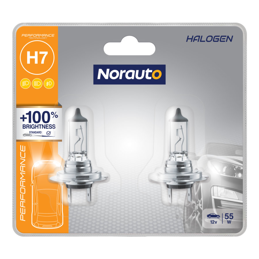 2 lampadine H7 NORAUTO Performance +100%