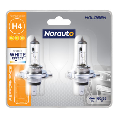 2 lampadine H4 NORAUTO Performance White Effect - Norauto