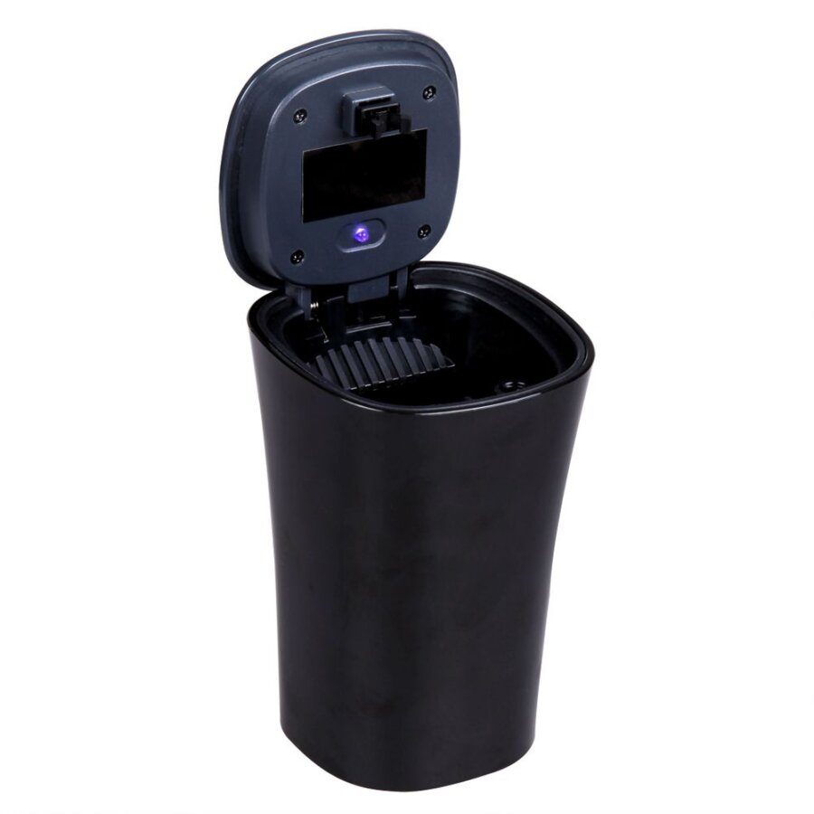 Portacenere nero con pannello solare e luce LED NORAUTO