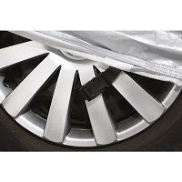 Telo Copriauto Antigrandine XXL VidaXL | Protezione Invernale 4 Strati Con Schiuma EVA | Grigio E Argento Per Berlina - 3