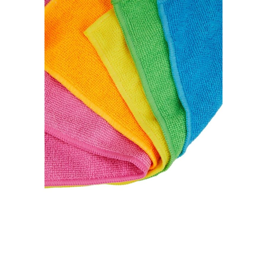Set 5 Panni In Microfibra Paty&co 30x30 Cm - Super Assorbenti Per Pulizia Auto, Cucina, Vetri
