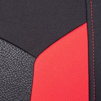 Artisan Coprisedili Auto Anteriori Trapuntati – Neri Con Dettagli Rossi, Universali, Compatibili Airbag, Con Copripoggiatesta