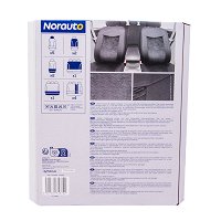 NS YOLO Set completo di coprisedili per auto, copertura completa, universali, adatti per auto, SUV, pick-up con similpelle impermeabile, accessori interni per veicoli (grigio