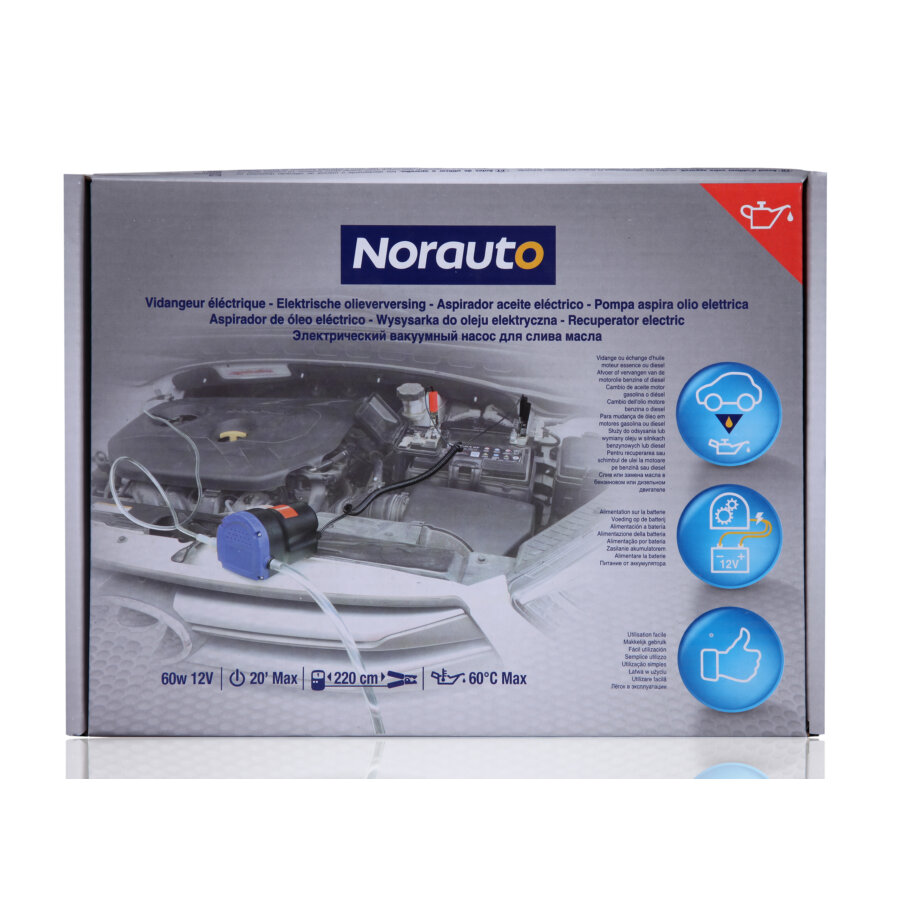 Pompa Aspira Olio 12V Elettrica - Per Auto, Motori, Gasolio - Kit Cambio Olio Con Tubi E Clip - Foto 3