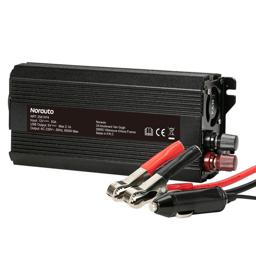 Convertitore NORAUTO con porta USB 12V/230V 600 W