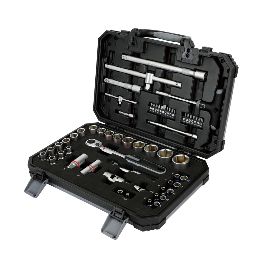 Bosch Accessori - set da 60 pezzi di punte, punte da trapano e bussole 2607010611