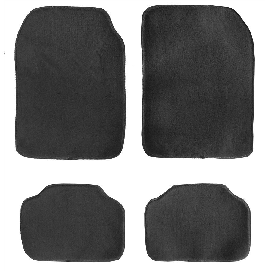 Set 4 tappeti universali COUTURE Premium in moquette Grigio scuro