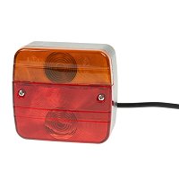 ProPlus 343603S Fanale Posteriore 4 Funzioni Per Rimorchio, Camion O Roulotte – 98x104 Mm – Con Lampadine Incluse