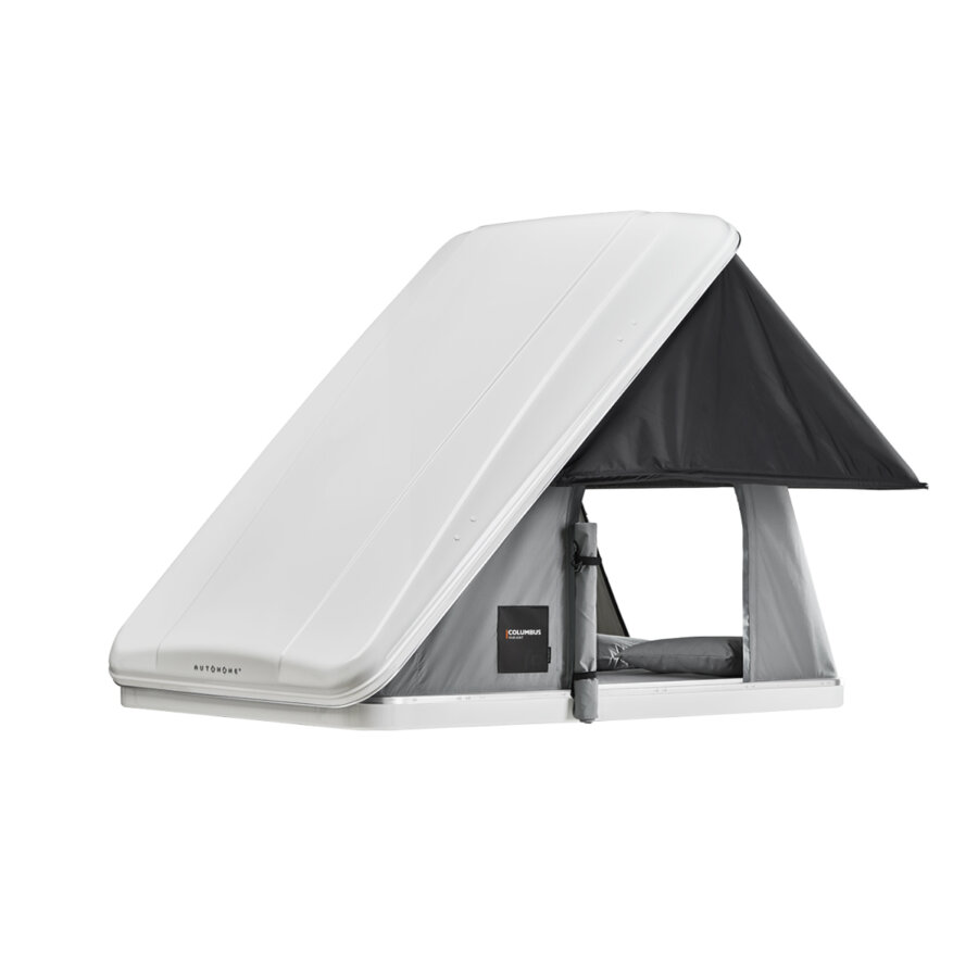 Tenda da tetto AUTOHOME Colombus Variant Small Grigia con guscio bianco