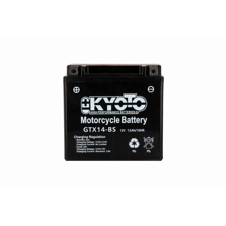 Kyoto Batteria Moto GTX14-BS 12V 12Ah Senza Manutenzione Pronta all'Uso -  GMA Batterie