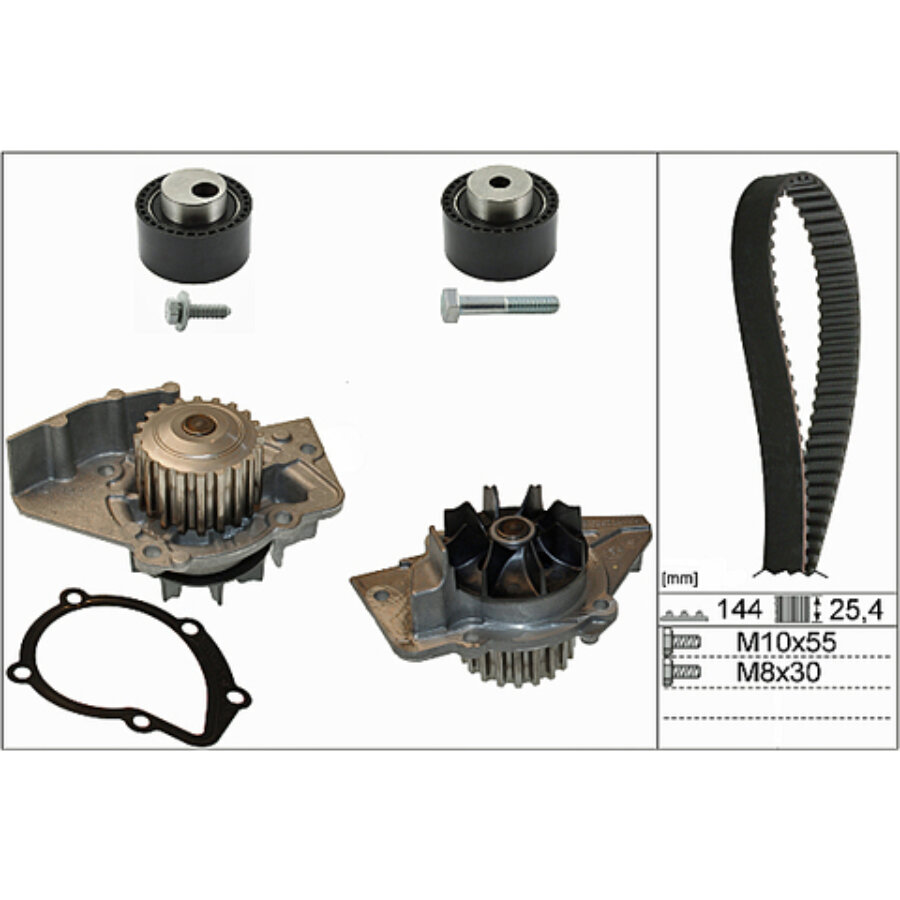 Kit distribuzione con pompa acqua INA 530 0235 30