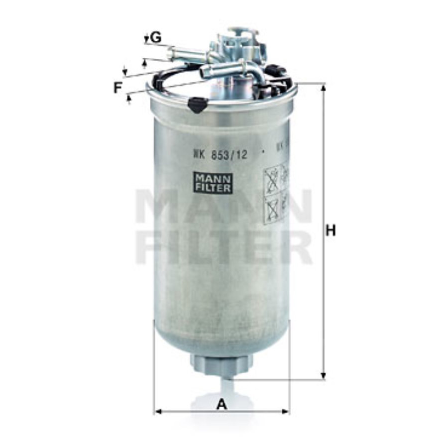 Filtro carburante MANN WK853/12