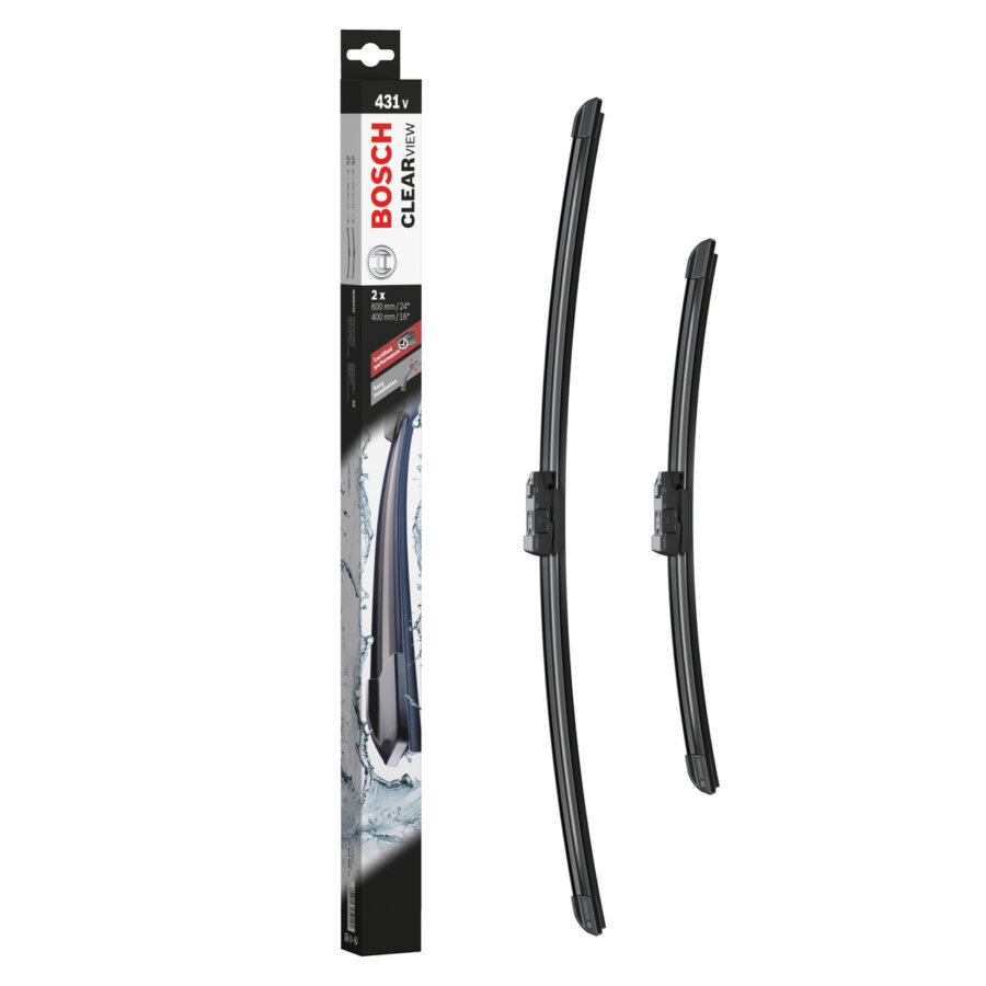 2 spazzole tergicristalli BOSCH Clearview 431V 600mm/400mm