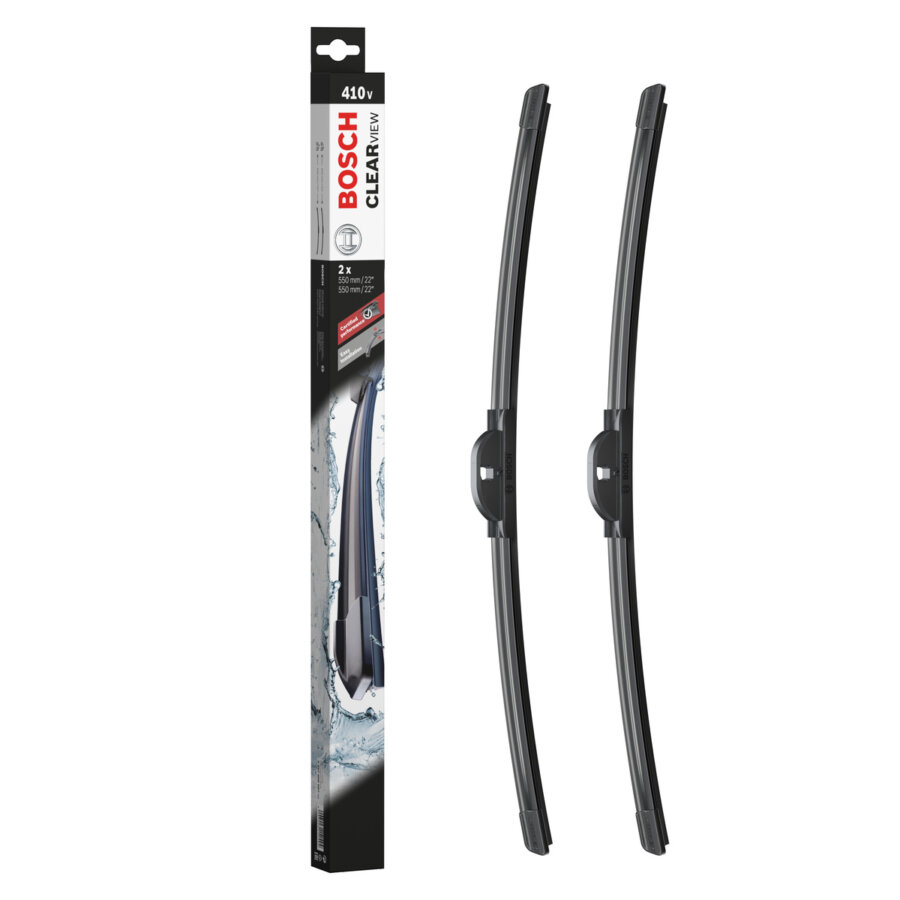 Tergicristallo Ibrido Oximo Wuh550 – Spazzola Senza Telaio, Lunghezza 550mm, Attacco A U, Gomma Al Silicone