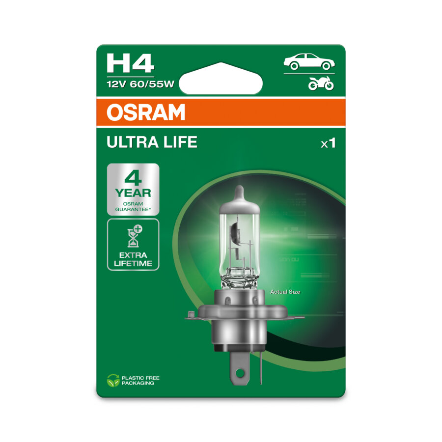 1 lampadina H4 12V OSRAM ULTRA LIFE