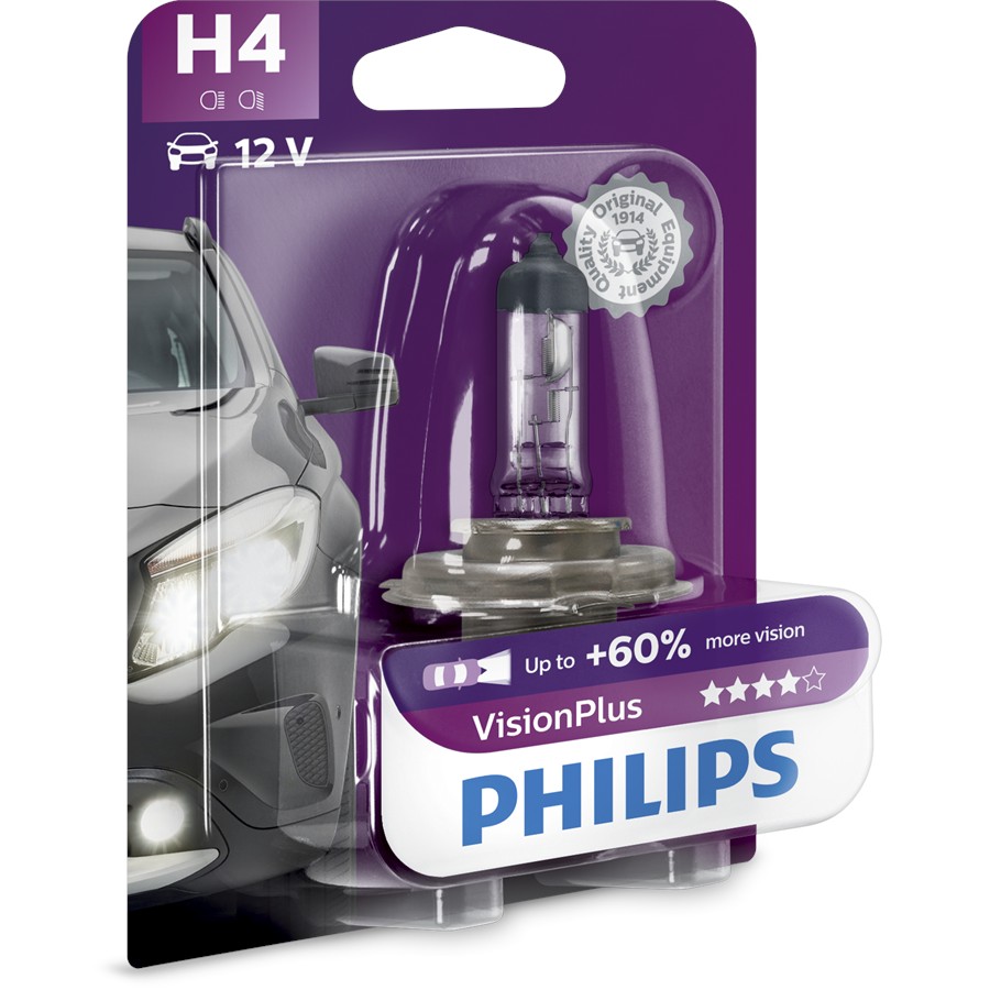 1 lampadina PHILIPS H4 Vision Plus