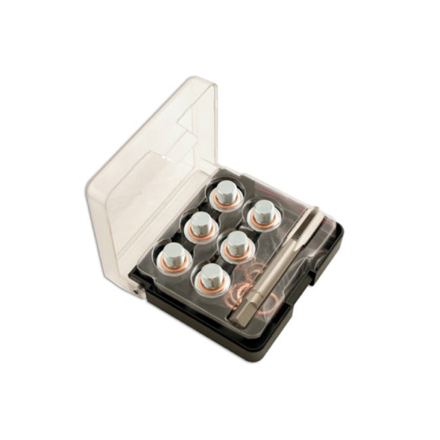 Asta Kit Riparazione Vite Di Scarico Olio M15 X 15 Mm – 13 Pezzi Per Filettatura E Tappo Olio Auto