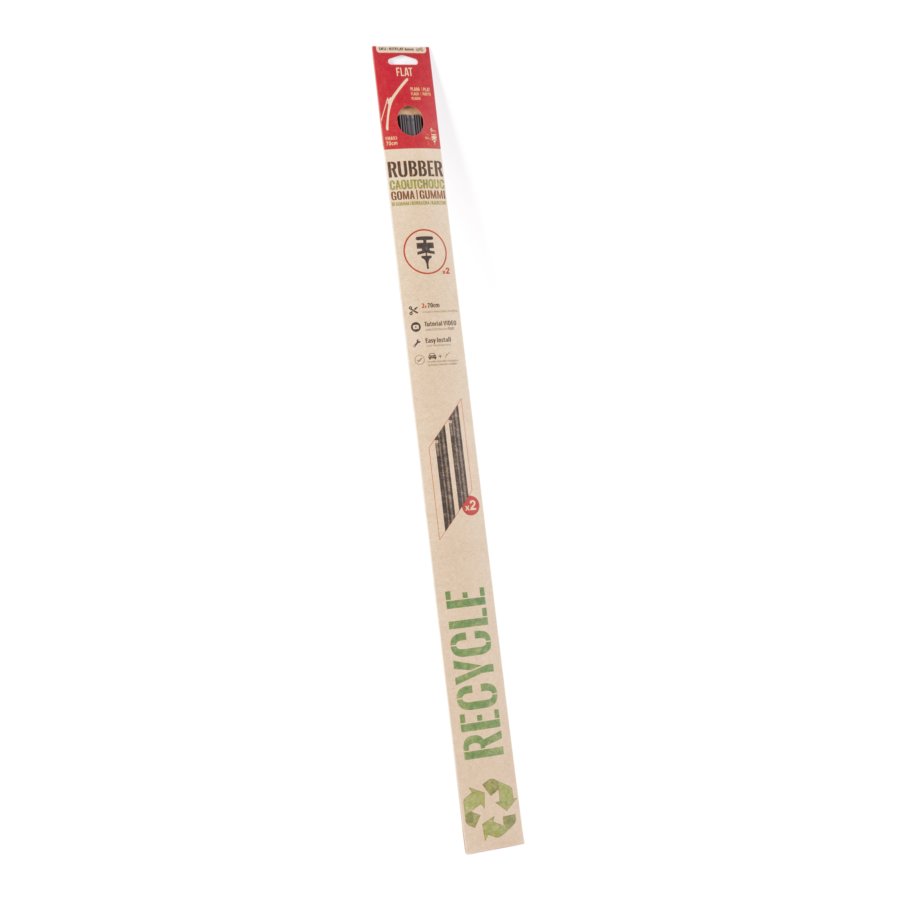 2 spazzole in gomma da 70 cm (tagliate su misura) per tergicristalli anteriori piatti con spazzole strette