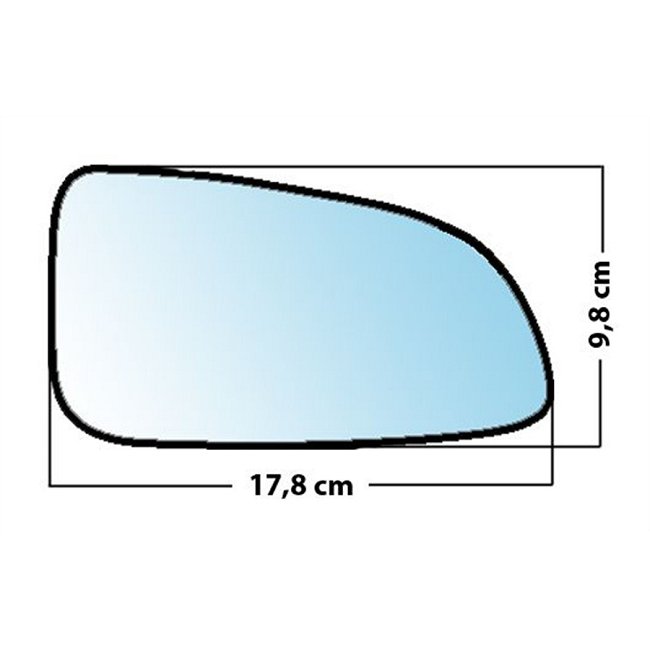 SPECCHIETTO RETROVISORE ESTERNO vetro riscaldabile asperico sinistro per Audi A8 berlina 02-10