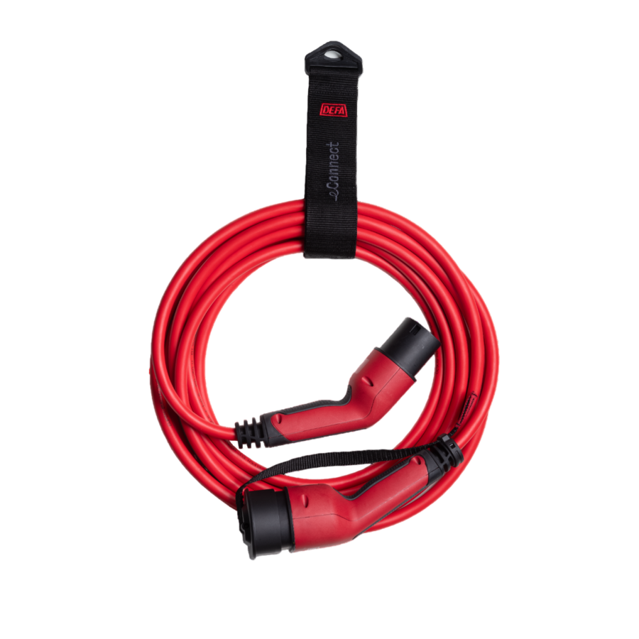 Cavo di ricarica da tipo 2 a tipo 2 DEFA - 7,5 m - 4,6 kW (monofase 20 A)
