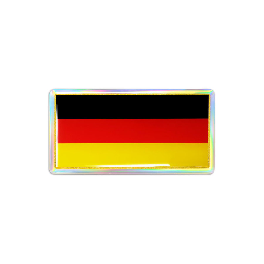 4R Adesivo 3D Bandiera Spagna - Sticker In Resina UV 80x40 Mm Per Auto O Moto