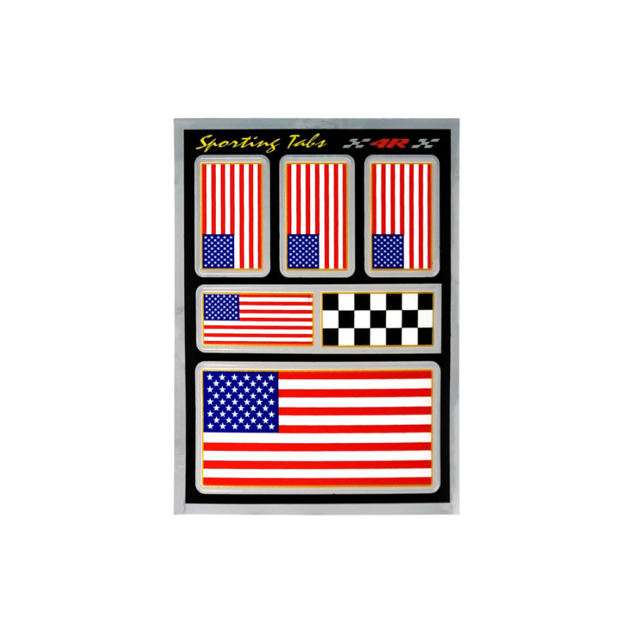 Adesivi sporting tabs bandiere USA tabella 4R
