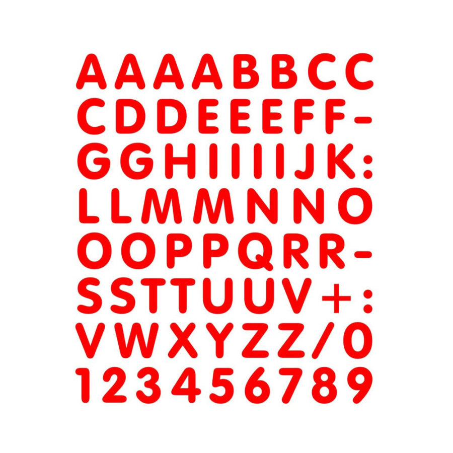 Kit di lettere e numeri adesivi 4R, colore rosso - Norauto