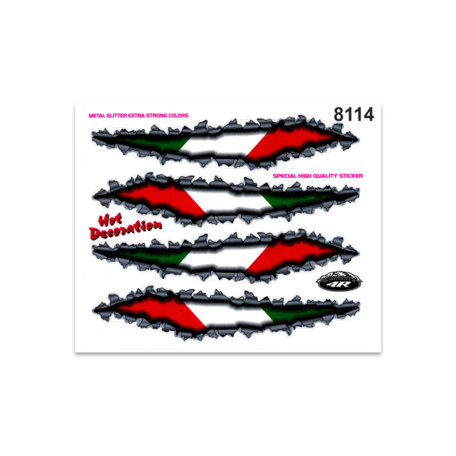 Adesivi stickers medi 4R Italia lacerata