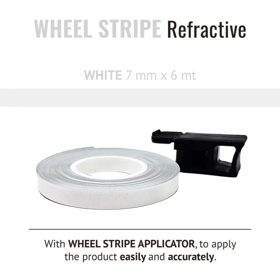 Wheel Stripes Rifrangente con applicatore 4R, colore bianco - Norauto