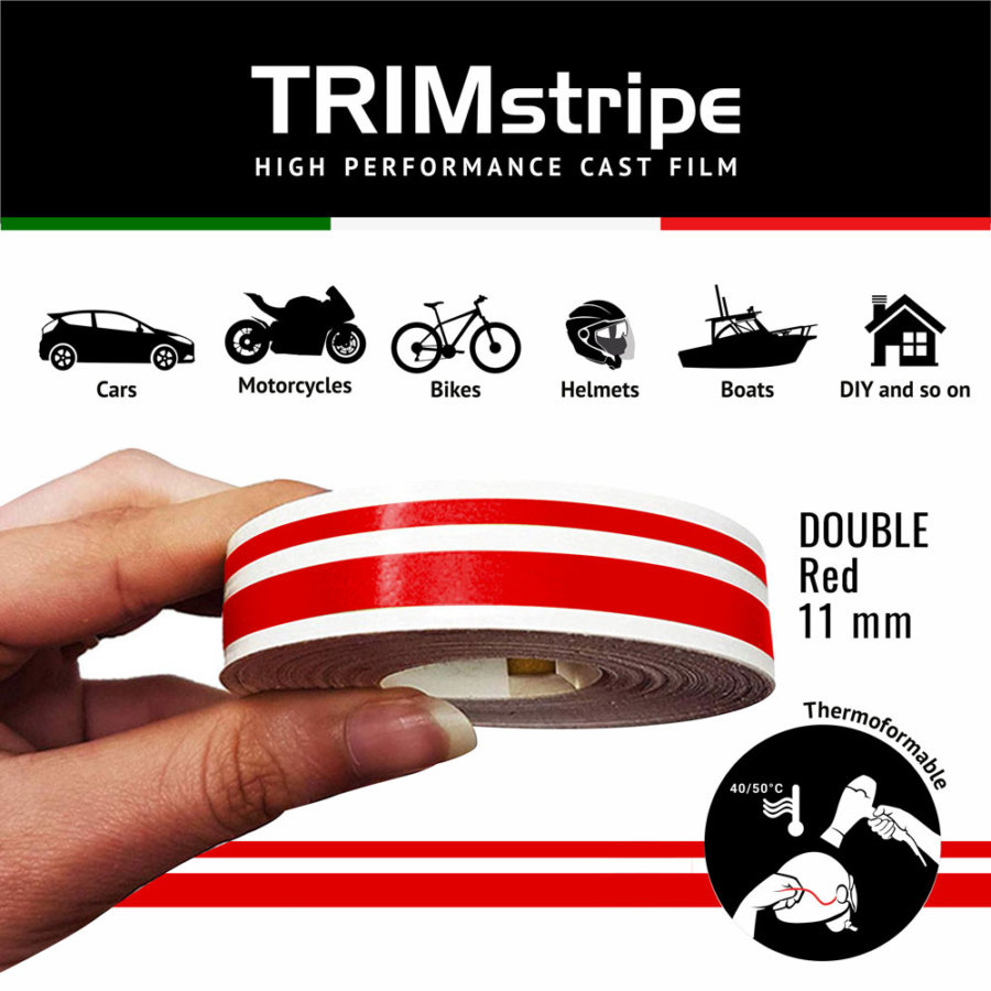 Trim stripes strisce adesive per auto 4R 2 fili rosso - Norauto