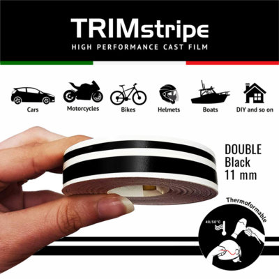 Trim stripes strisce adesive per auto 4R 2 fili nero - Norauto