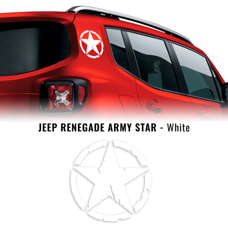 Adesivi stella army militare per Jeep Renegade 4R 2 pezzi colore bianco -  Norauto
