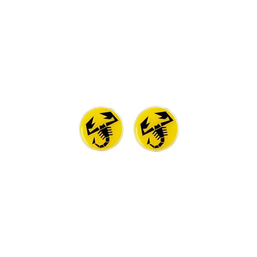 Adesivi 3D 4R Abarth ufficiali, scorpione colore giallo