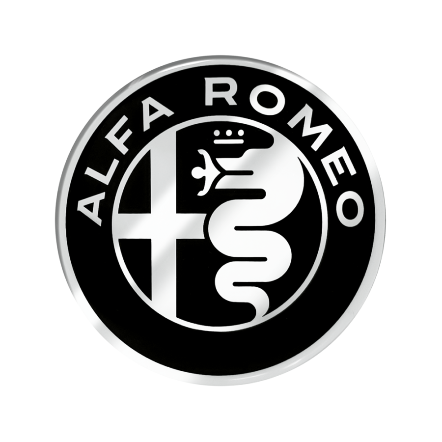 Adesivo 3D 4R Alfa Romeo ufficiale logo, colore black, 75 mm - Norauto