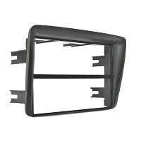 Phonocar 03299 – Mascherina Autoradio Con Doppio Alloggiamento ISO – Colore Nero – Compatibile Con Audi A4 (2001-2007)