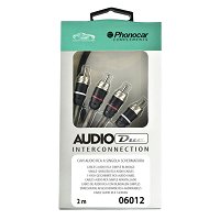 EMK Cavo RCA 1M – Cavo audio schermato a 2 maschio a 2 maschio per sistemi home cinema e Hi-Fi – Cavo subwoofer stereo RCA argento