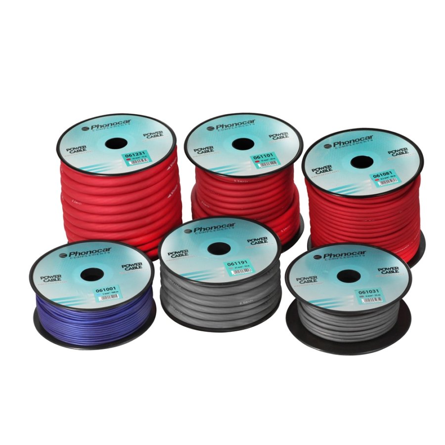 Cavo alimentazione 6 mm² (50 m lunghezza) PHONOCAR REF. 061061