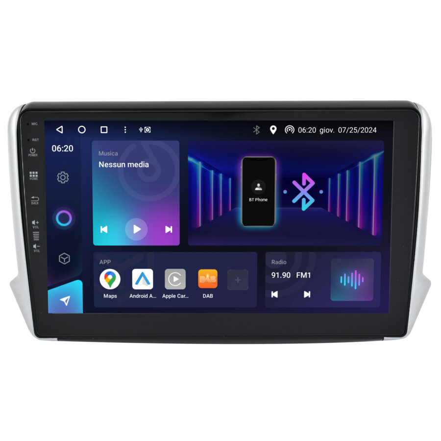 Autoradio CUSTOMFIT 10,1"PEUG.2008 15>19 DAB QLED 8C HDMI CP AA - PHONOCAR