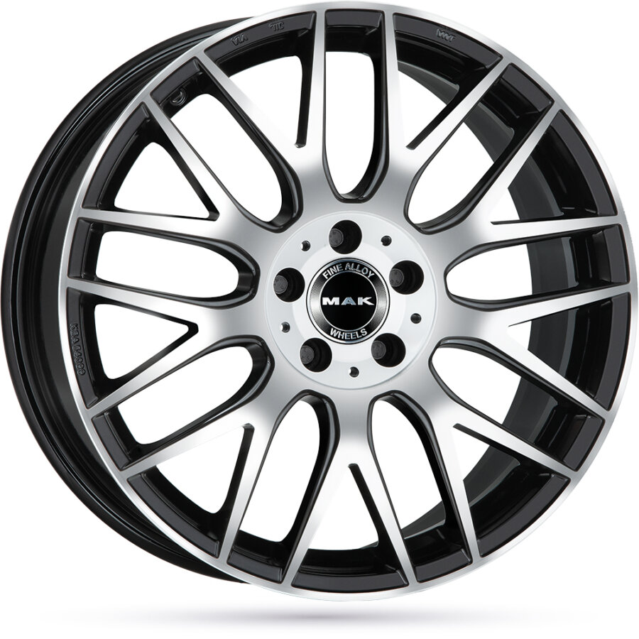Cerchi in lega MAK ARROW 8.5x21 5x112 ET27 Nero esterno lucido