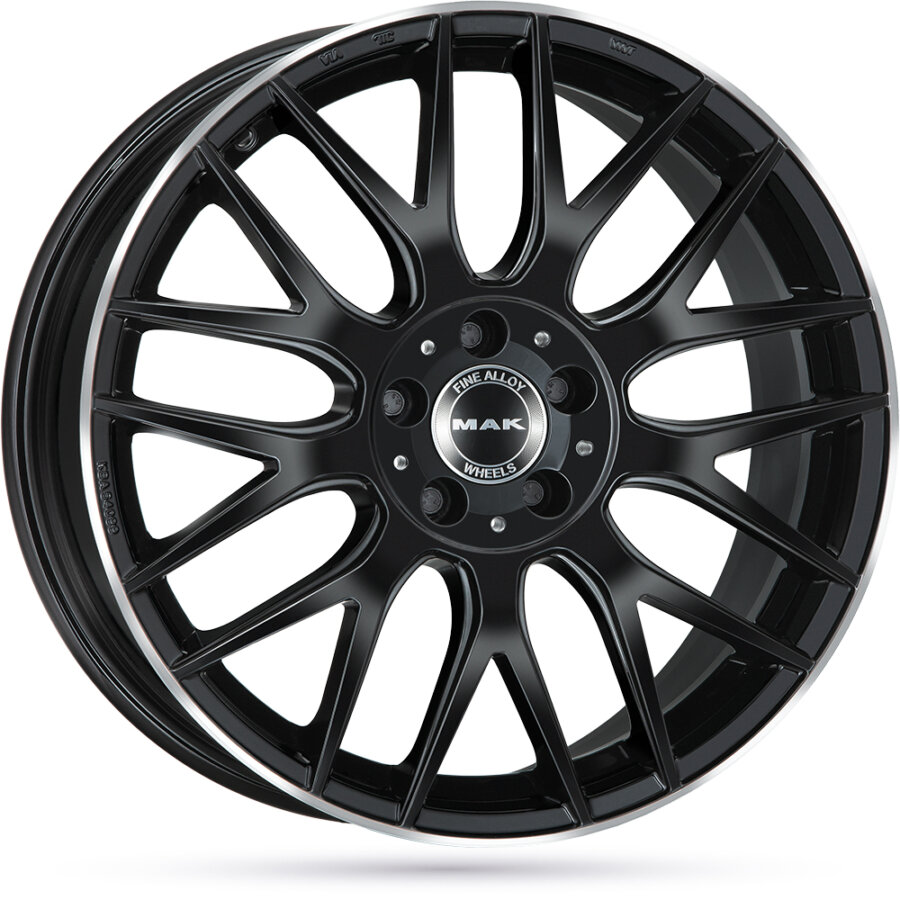 Cerchi in lega MAK ARROW 9x21 5x112 ET31 Nero brillante bordo lucido