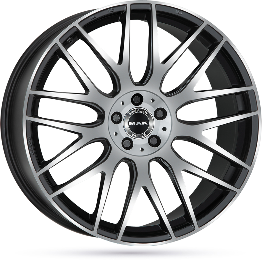 Cerchi in lega MAK ARROW-D 11x21 5x112 ET55 Nero esterno lucido