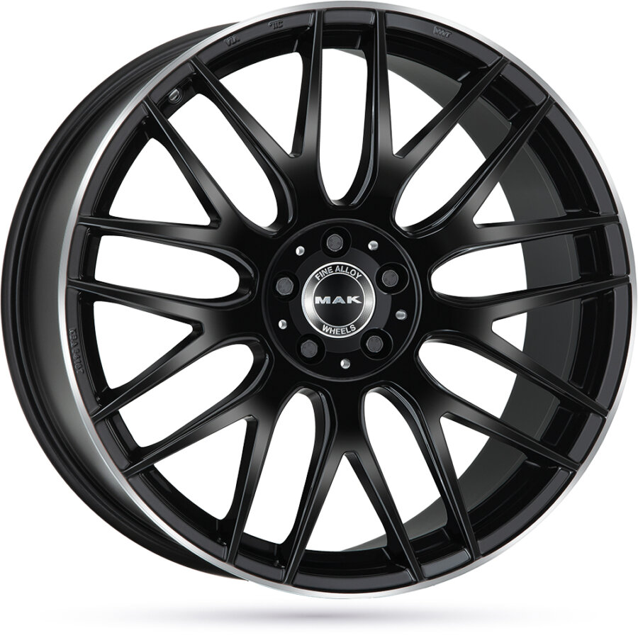 Cerchi in lega MAK ARROW-D 11x21 5x112 ET55 Nero brillante bordo lucido
