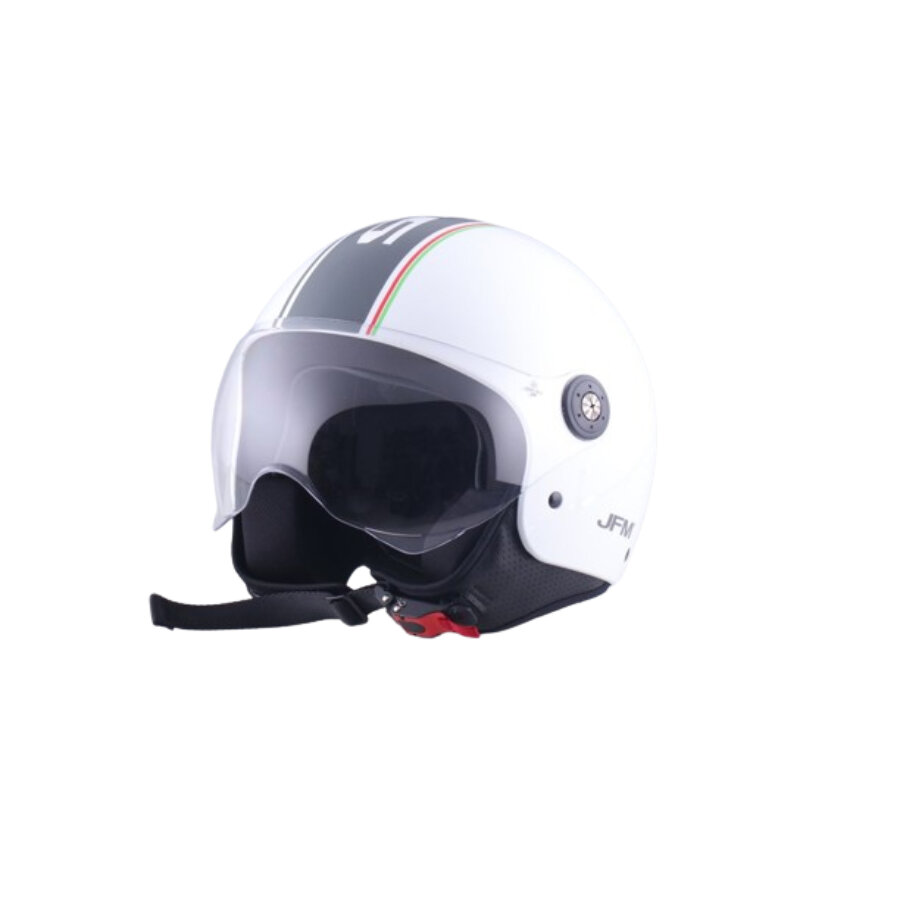 Casco Jet doppia visiera JFM 980 bianco lucido taglia XL Norauto