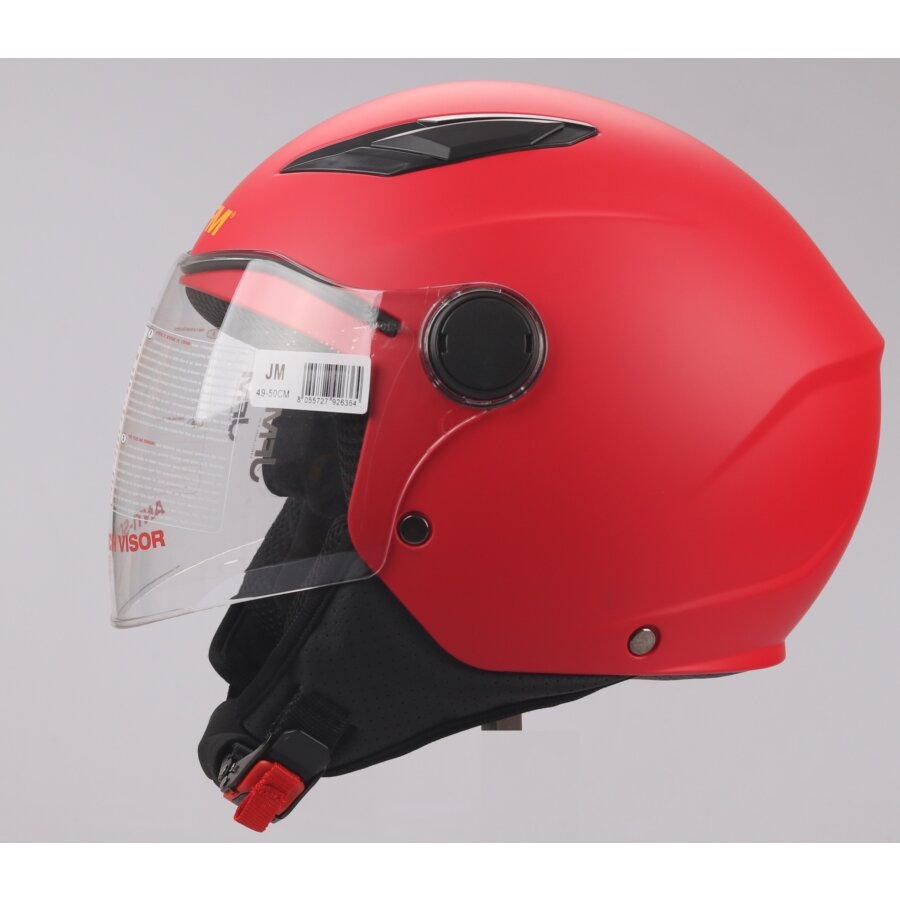 Casco jet JFM Baby rosso taglia S 47/48 cm